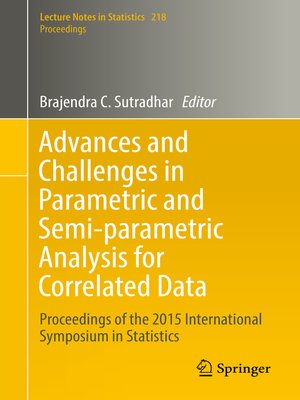 cover image of Advances and Challenges in Parametric and Semi-parametric Analysis for Correlated Data